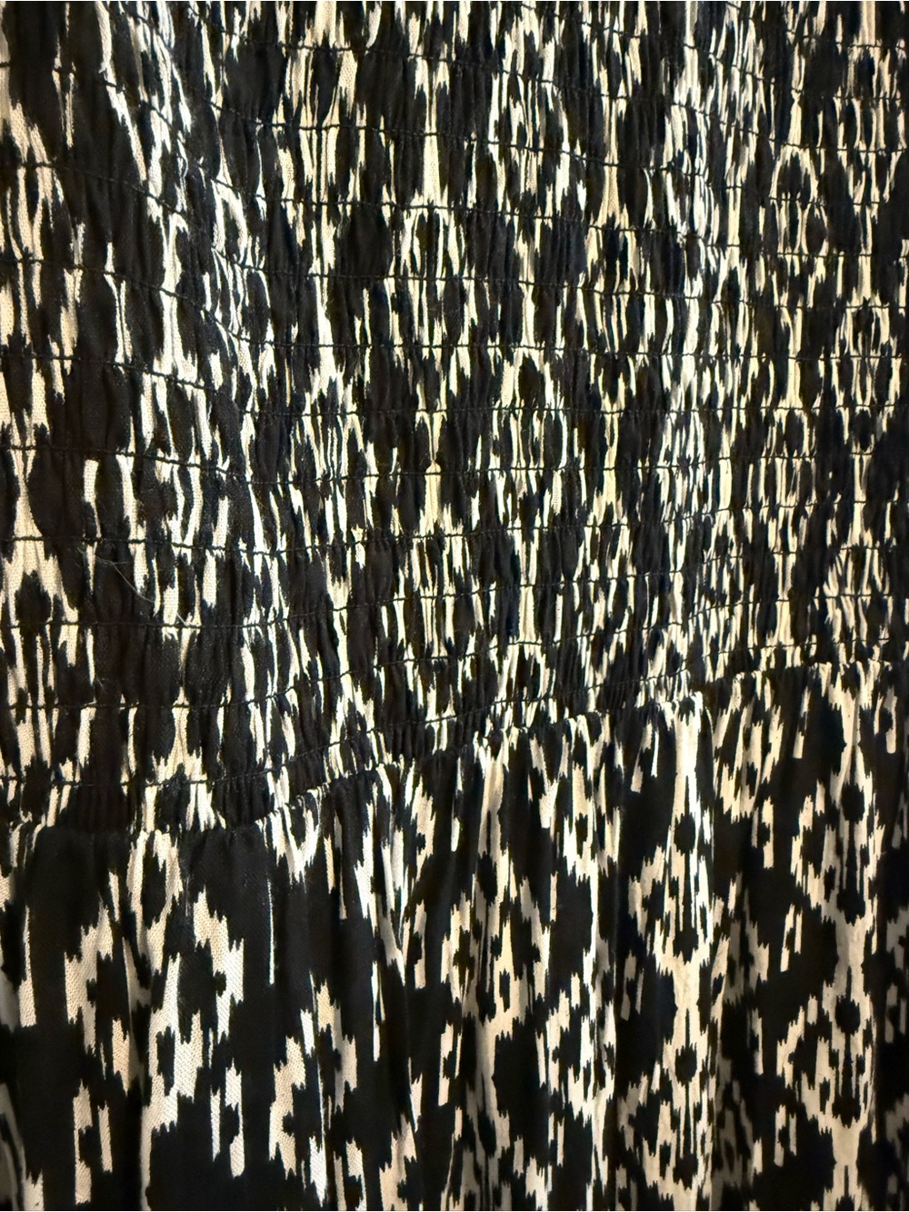 NY Collection Black & White Sleeveless Patterned Maxi Dress - Picture 3 of 4